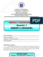 WEEKLY ASSESSMENT - Grade 5 Q1 - W3