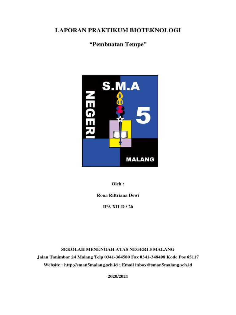 Laporan Praktikum Bioteknologi Pembuatan Tempe | PDF