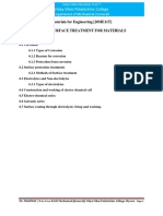 Materials For Engineering 20ME11T Unit VI SURFACE TREATMENT FOR MATERIALS