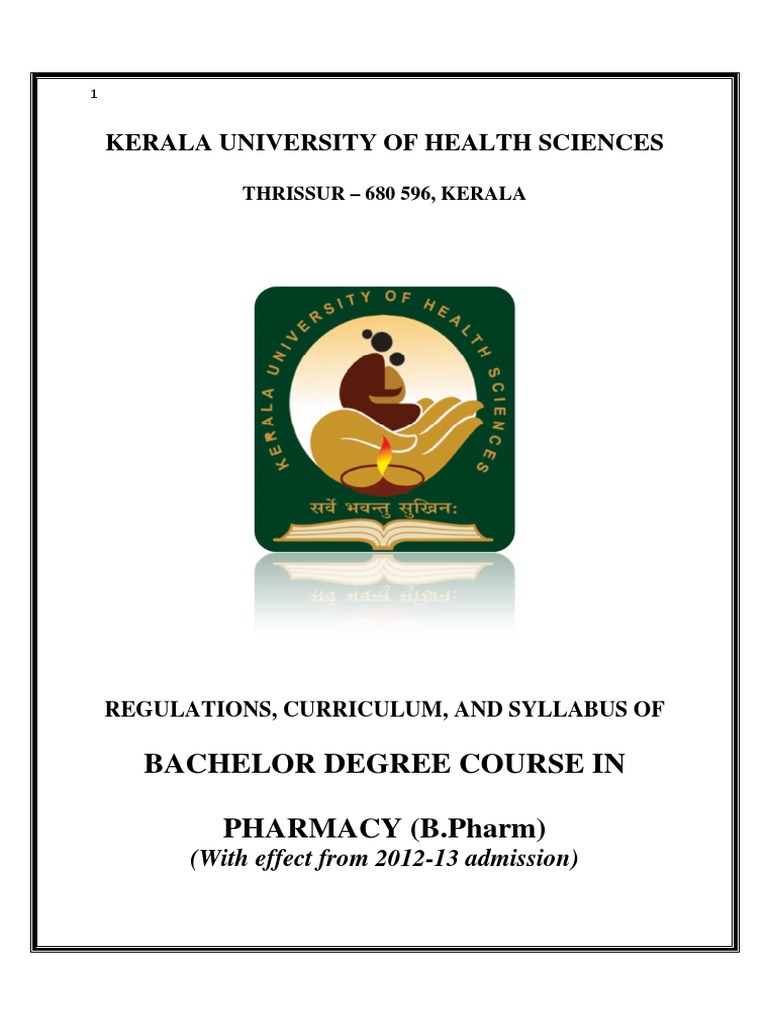 Kerala University of Health Sciences: Bachelor Degree Course in ...