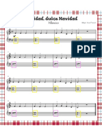 Partitura Piano Navidad, Dulce Navidad