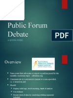 Public Forum Debate: A Quick Guide