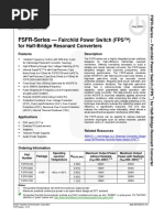 FSFR-Series - : Fairchild Power Switch (FPS™) For Half-Bridge Resonant Converters