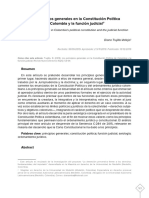 Los Principios Generales en La Constitución Política de Colombia y La Función Judicial