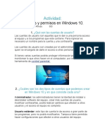 Usuarios y permisos en Windows 10. 