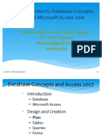 Introduction To Database Concepts