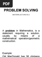 Problem Solving: Midterm Lecture No.2