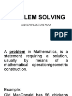 Problem Solving: Midterm Lecture No.2