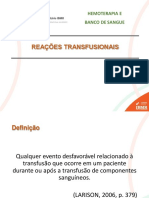 Aula 8 - Reações Transfusionais