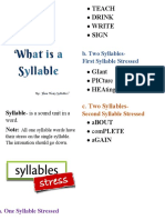 B. Two Syllables-First Syllable Stressed