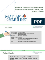 Panduan Instalasi Dan Pengunaan Software Matlab, Matlab Online, Dan Matlab Grader