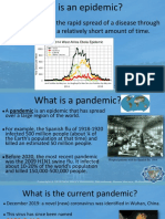 An Epidemic Is The Rapid Spread of A Disease Through A Population in A Relatively Short Amount of Time