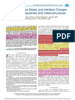 Role of Surface States and Interface Charges in 2deg in Sputtered Zno Heterostructures