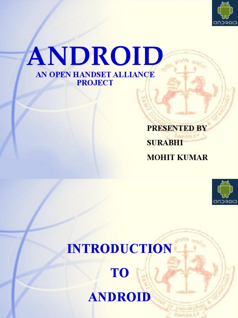 Android: An Open Handset Alliance Project | PDF | Android (Operating ...