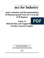 Q4B Evaluation and Recommendation of Pharmacopoeial Texts for Use in the ICH Annex 13 Bulk Density and Tapped Density of Powders General Chapter