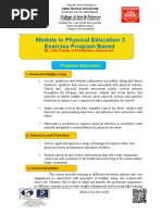 Module in Physical Education 2 Exercise Program Based