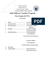 Oint Delivery Voucher Program For Grade 12 TVL: Sitero Francisco Memorial National High School