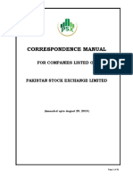 Correspondence Manual: For Companies Listed On