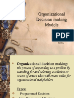 Organizational decision making models