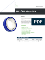 Cinta Teflon Para Agua