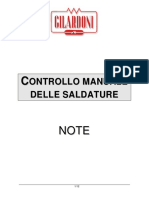 Controllo Manuale Delle Saldature - Note