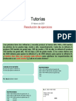 Tutorías: Resolución de Ejercicios