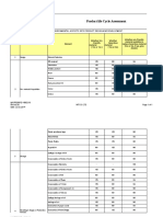Product Life Cycle Assessment Sheet SAMPLE