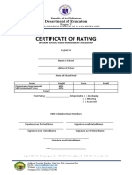 SBM Certificate of Rating
