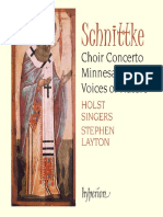 Schnittke Choir Concerto Holst Singers Liner Notes