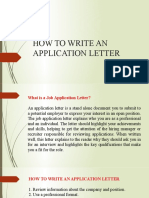 How To Write An Application Letter