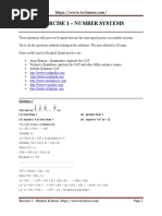 Number Sysytem Exercise 1