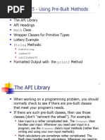 Chapter 5 - Using Pre-Built Methods