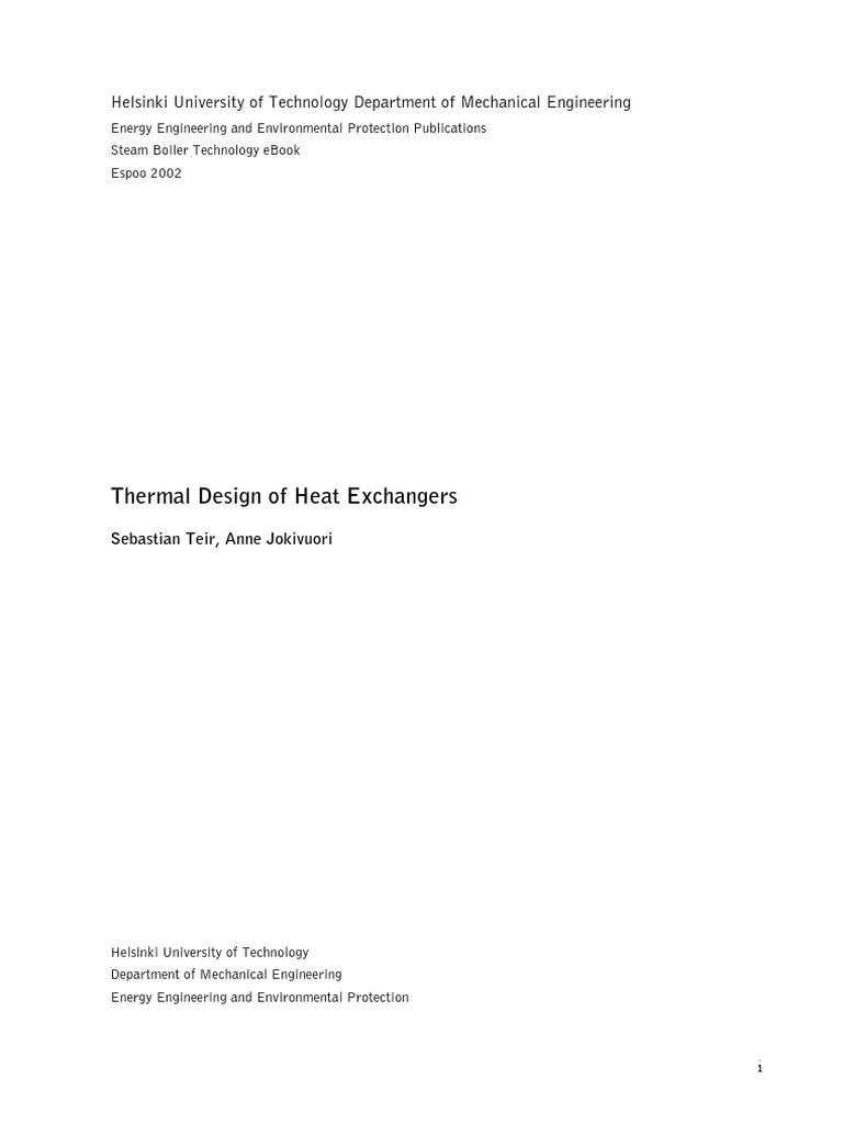 Thermal Design of Heat Exchangers | PDF | Boiler | Heat Transfer