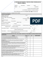 Ficha de Inspeccion Restaurantes y Afines - Covid 19.