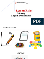Primary Online Lesson Rules