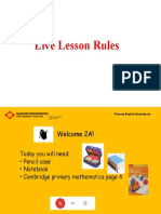 Primary Online Lesson Rules