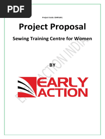 Project Proposal: Sewing Training Centre For Women