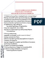 Act of Consecration and Entrustment To The Immaculate Conception (English-Filipino)