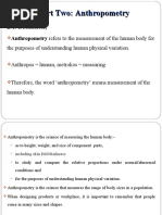 Part Two: Anthropometry