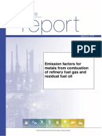 Emission Factors For Metals From Combustion of Refinery Fuel Gas and Residual Fuel