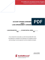 Account Opening Agreement And/or Loan Arrangement Agreement