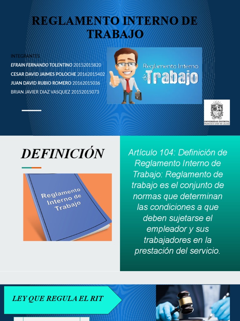 Reglamento Interno de Trabajo: Guía Esencial | PDF | Regulación | Labor