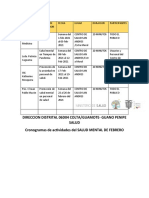 Salud mental en febrero centro salud San Andrés