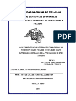 Tesis: Ocultamiento de La Información Financiera y Su Incidencia en Los Fraudes Contables en Las Empresas Comerciales de La Provincia de Chepen Año