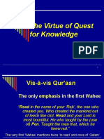 The Virtue of Quest For Knowledge