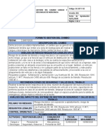 SG-SST-F-03 Gestión Del Cambio Cargue y Descargue de Mercancia