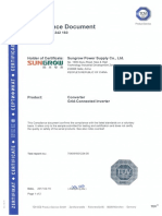 SG60KTL IEC 60068_61683_61727_62116 Certificate