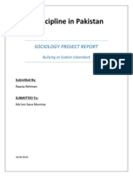 Indiscipline in Pakistan: Sociology Project Report