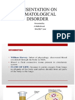 Presentation On Hematological Disorder: Presented by A.Malleshwari MSC (N) 2 Year