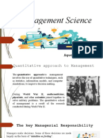 Management Science: Reporter: Prado, Jude G